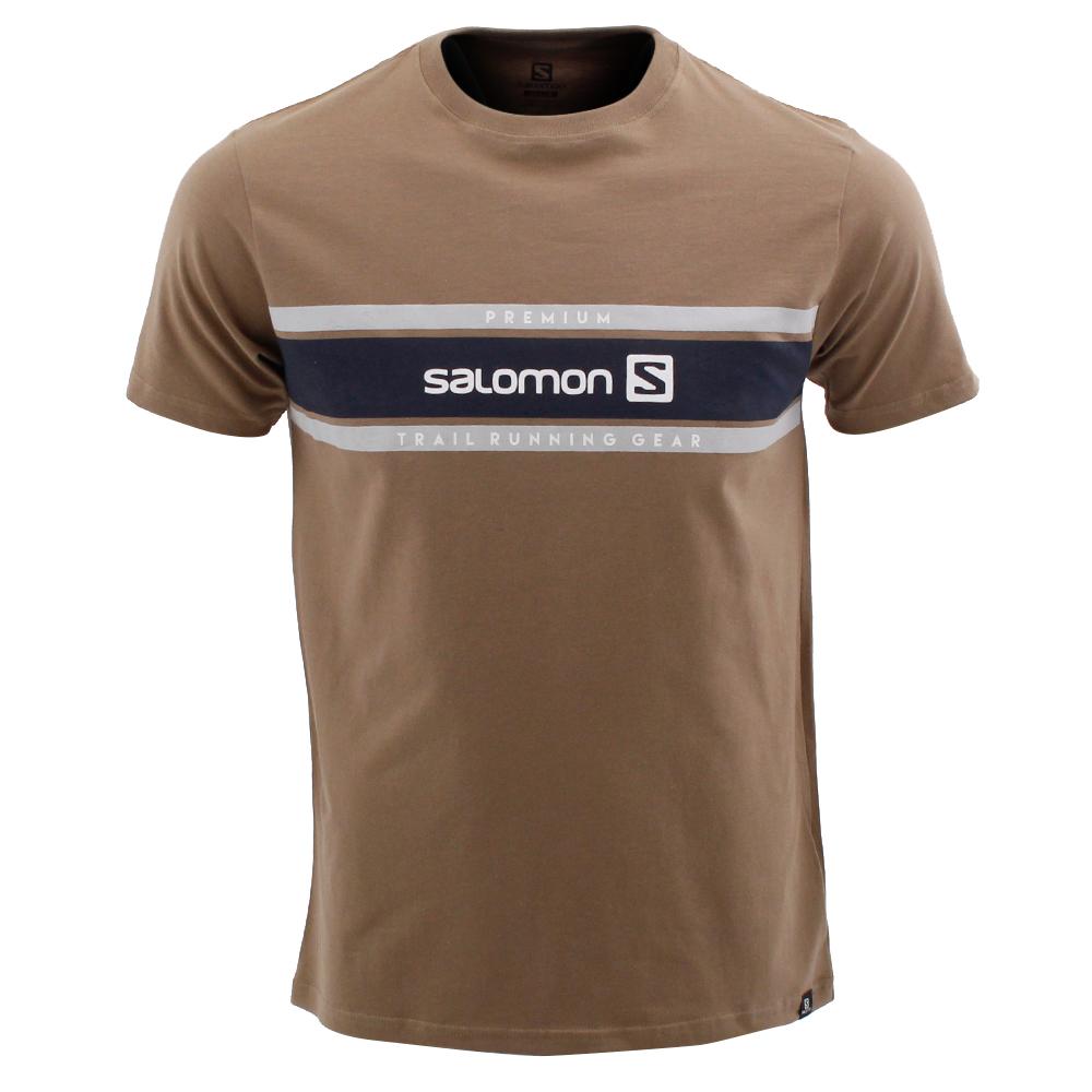 T-Shirts Salomon Homme Marron - Salomon TOW THE LINE SS M - France (5892-PMSCZ)